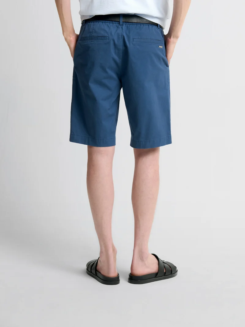 Bermuda slim taille semi-élastiquée