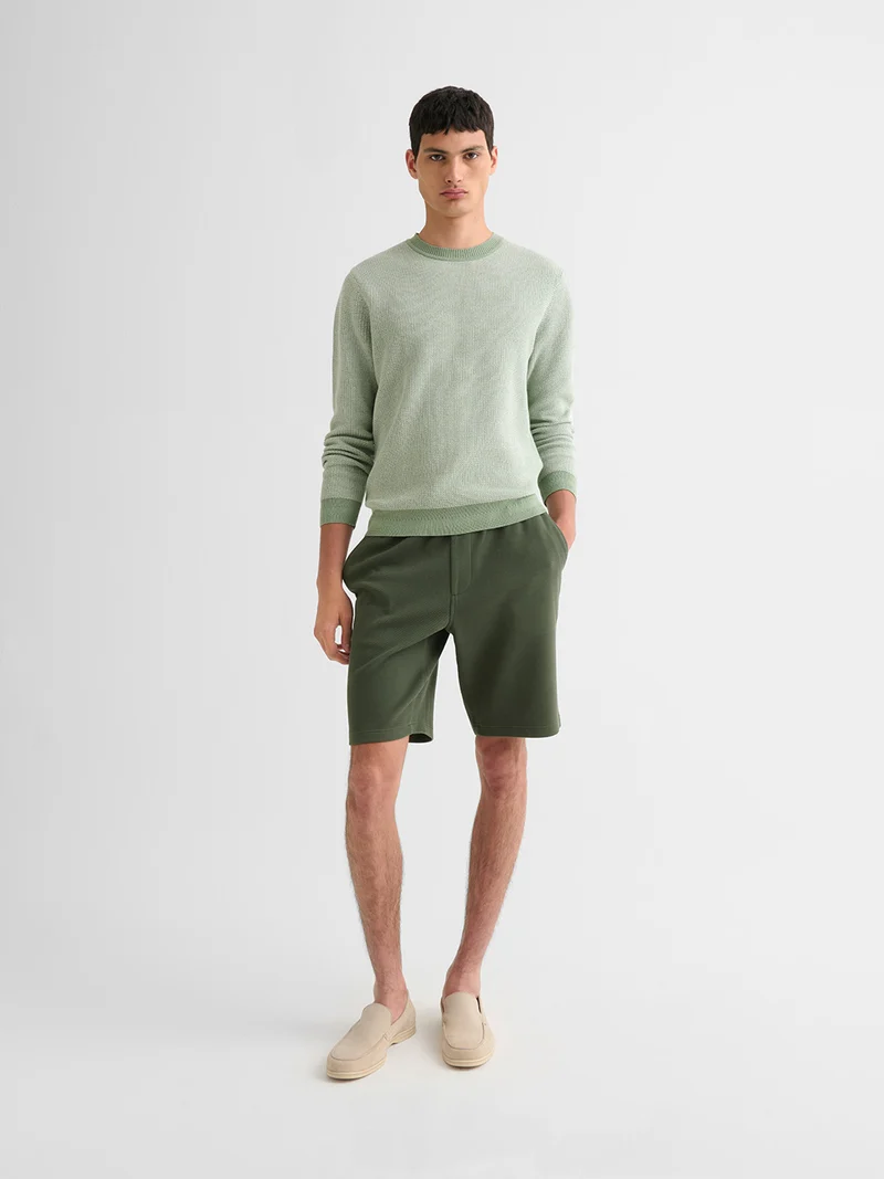 Bermuda regular taille élastiquée
