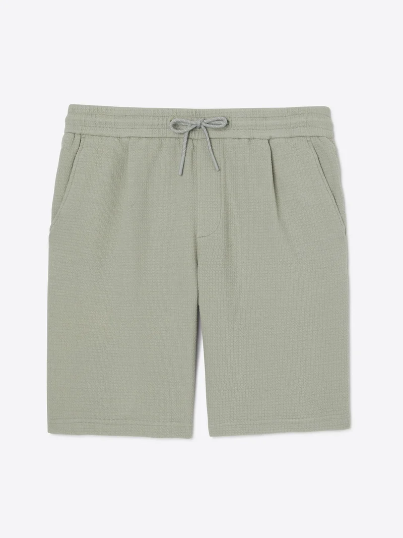 Bermuda regular en coton gauffré