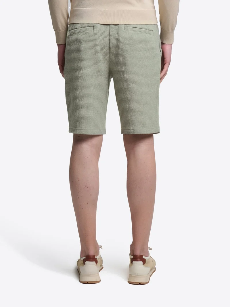 Bermuda regular en coton gauffré