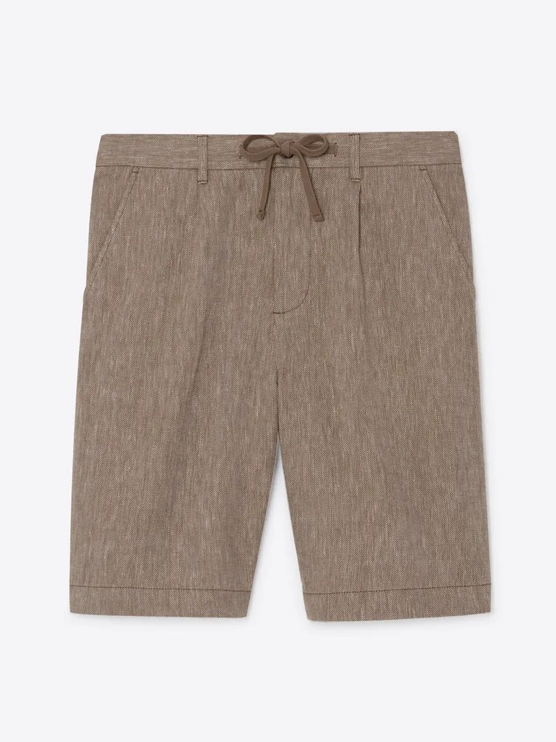 Bermuda slim taille semi-élastiquée