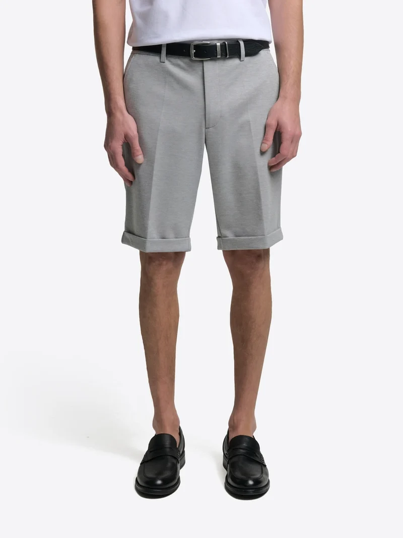 Bermuda slim en maille taille élastique