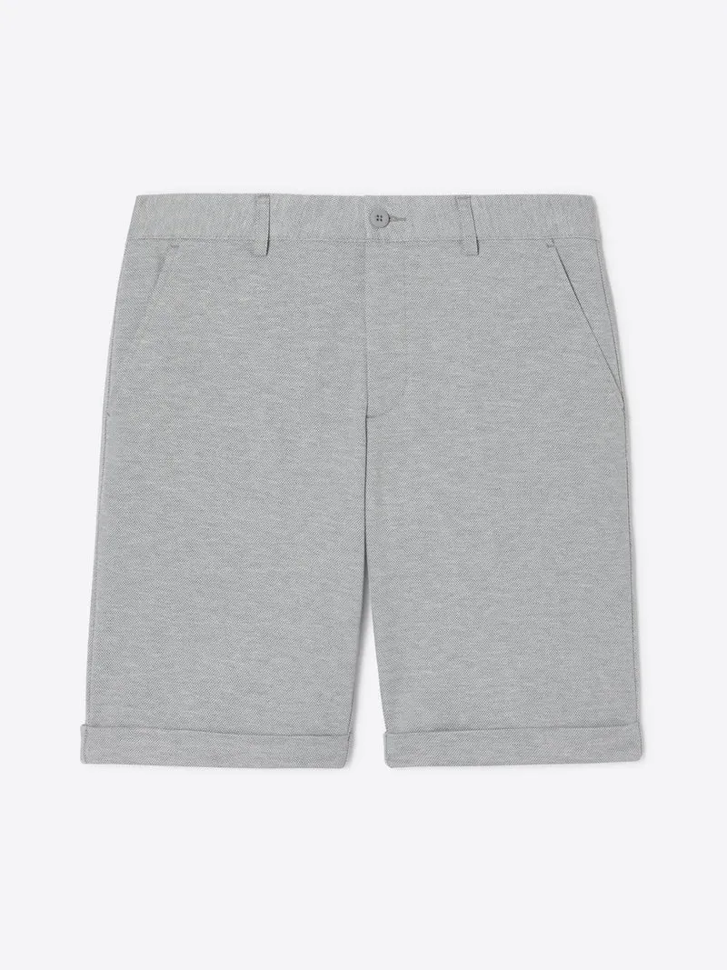 Bermuda slim en maille taille élastique