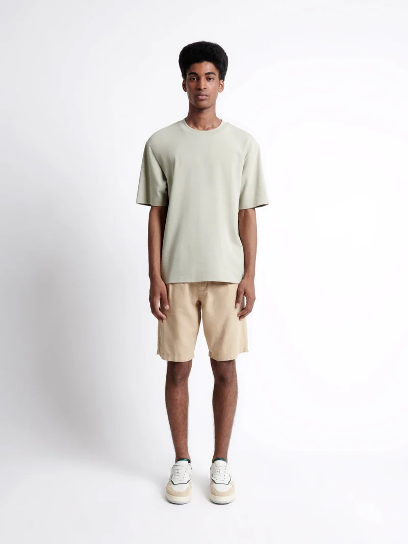 Bermuda regular 100% coton lin
