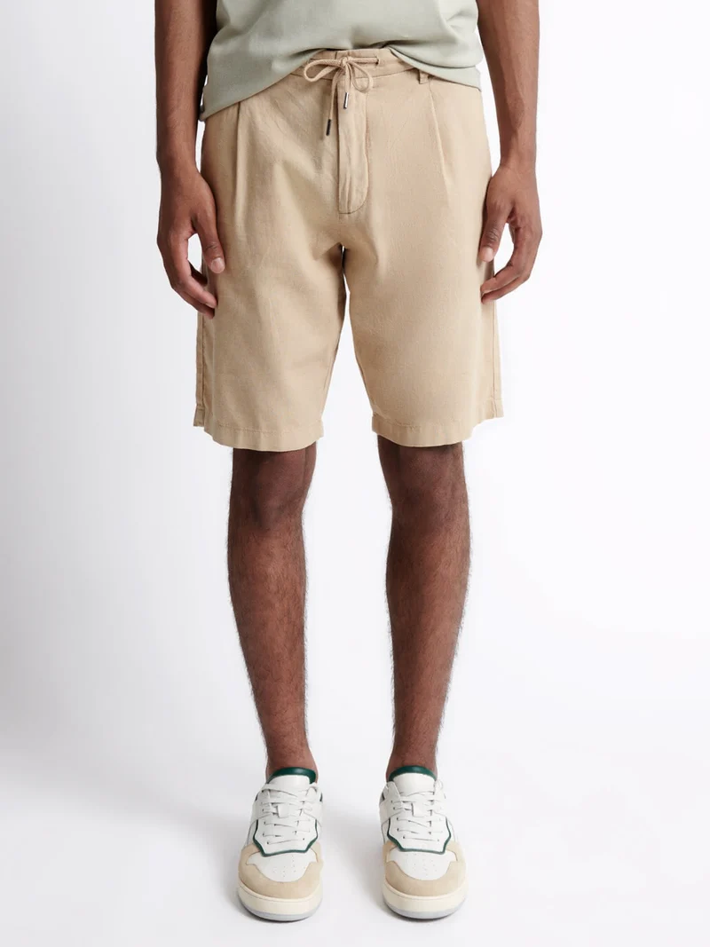 Bermuda regular 100% coton lin