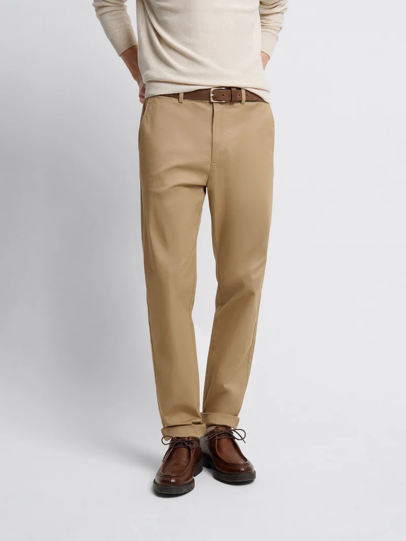 Chino en coton mélangé