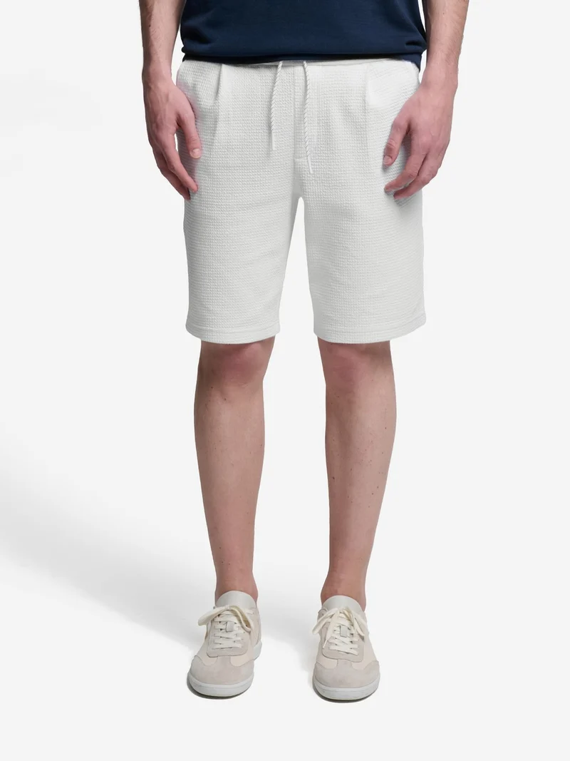 Bermuda regular en coton gauffré