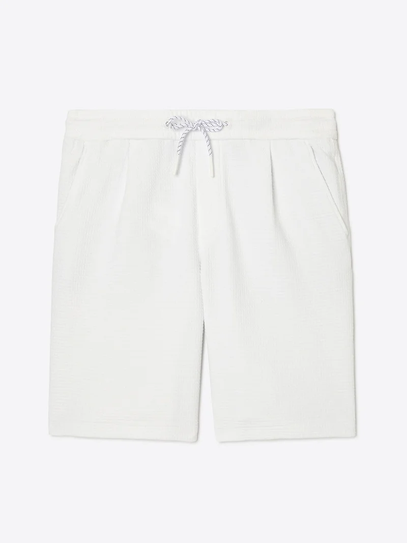 Bermuda regular en coton gauffré