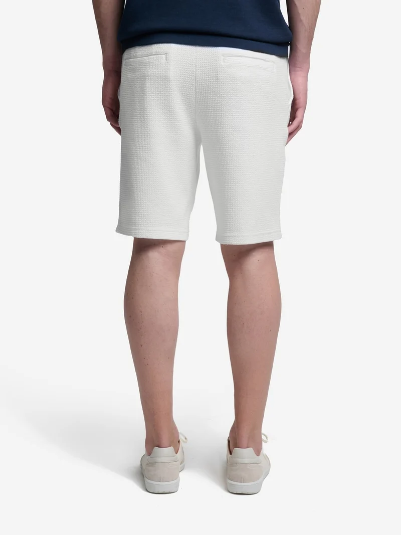 Bermuda regular en coton gauffré