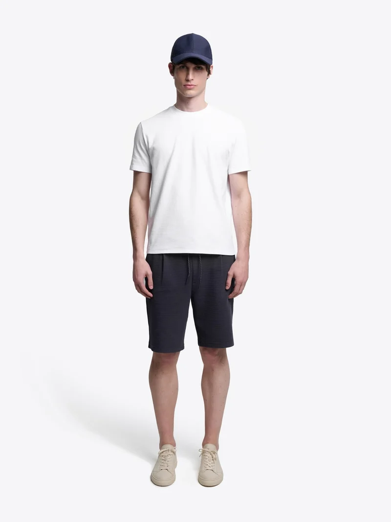Bermuda regular en coton gauffré
