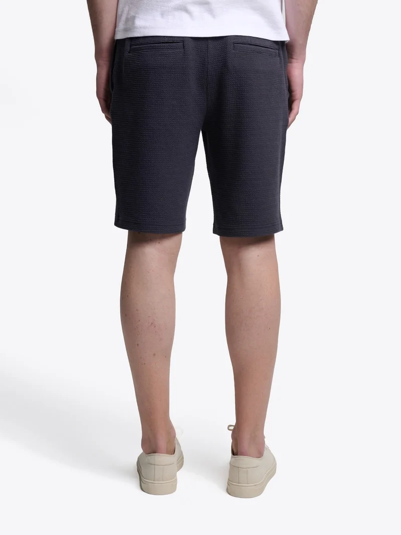 Bermuda regular en coton gauffré