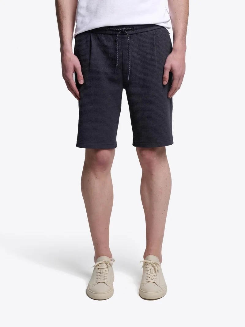Bermuda regular en coton gauffré