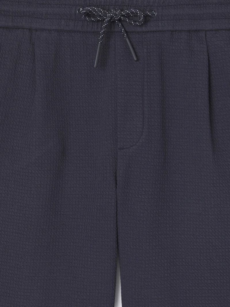 Bermuda regular en coton gauffré