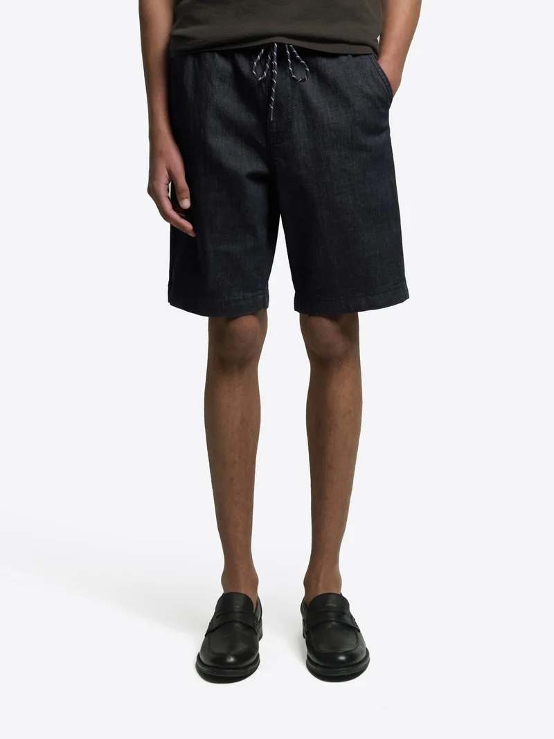 Bermuda coupe regular en coton lin