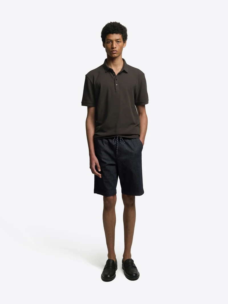 Bermuda coupe regular en coton lin