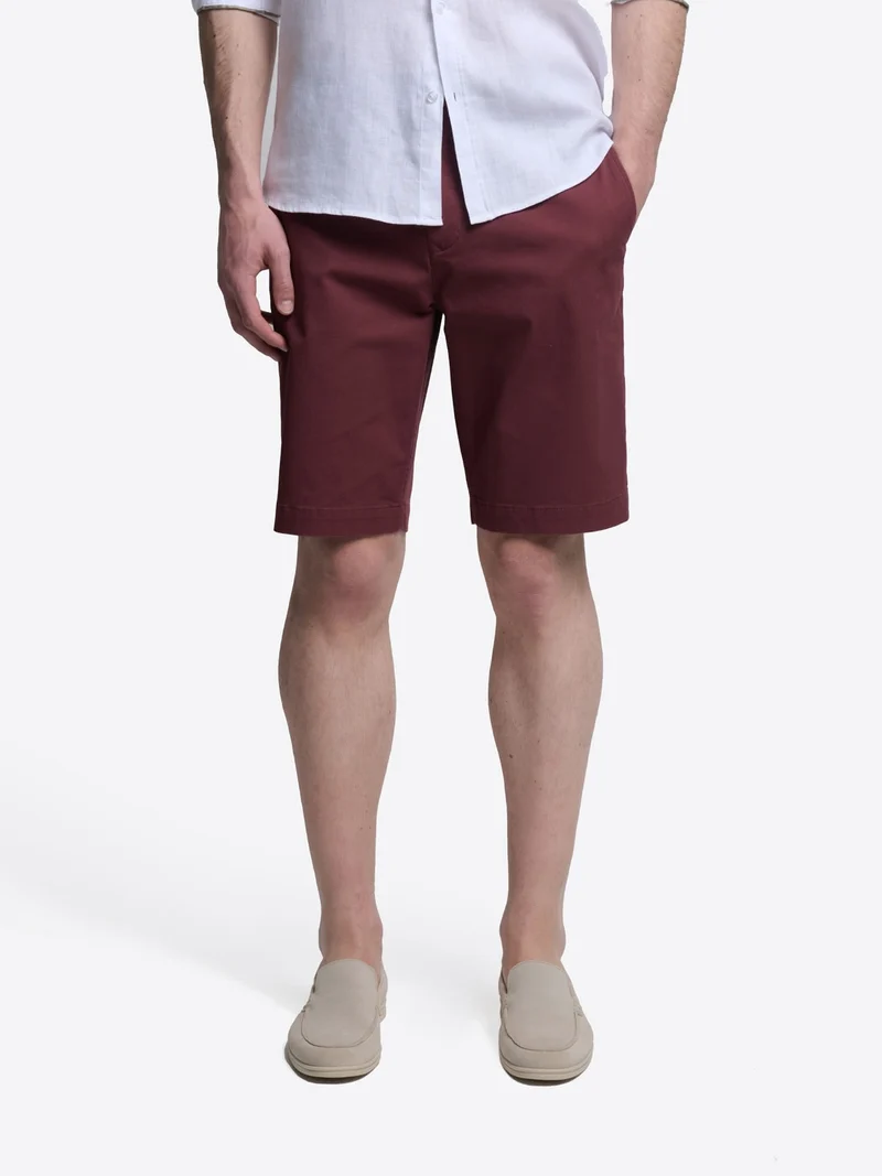 Bermuda slim en coton stretch