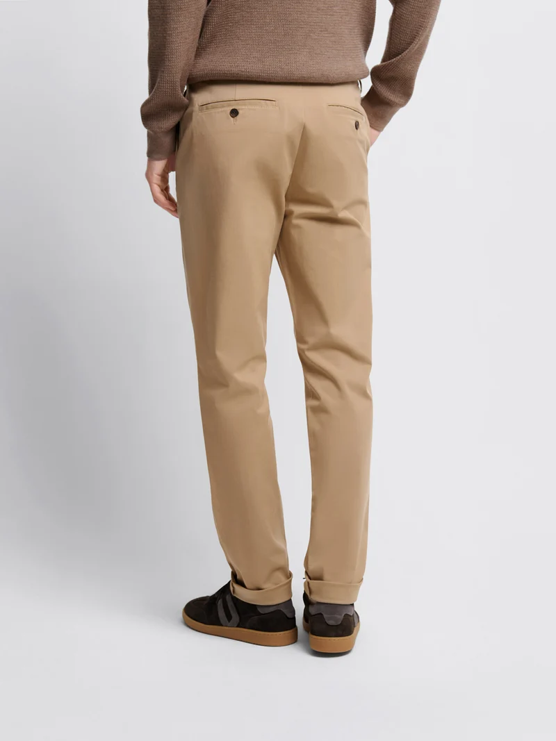 Chino en coton mélangé