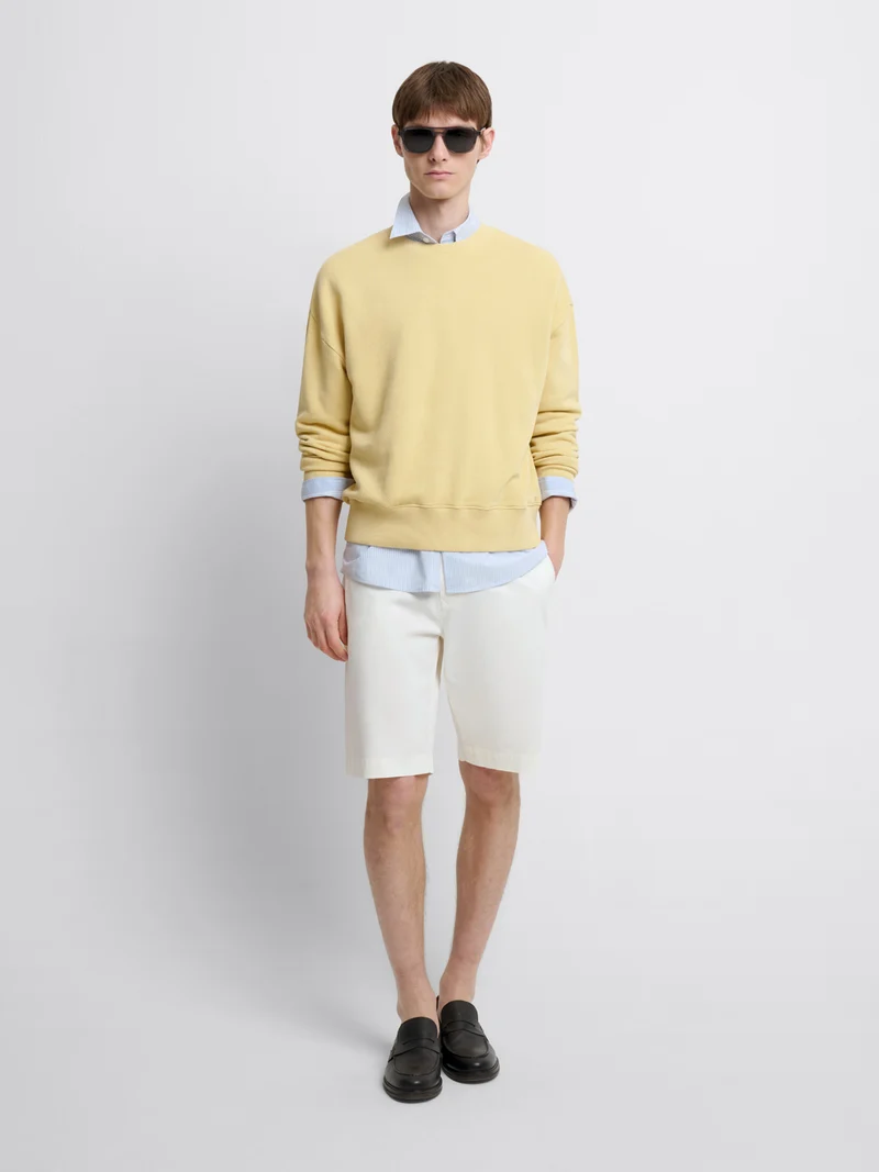 Bermuda slim taille semi-élastiquée