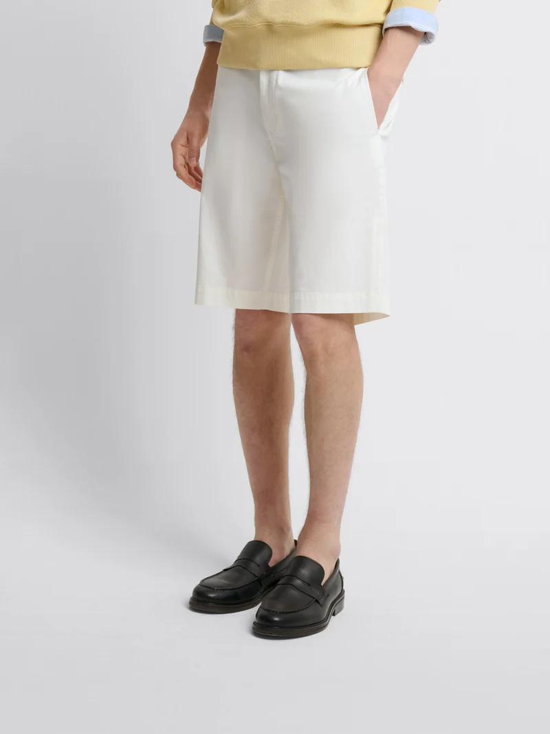 Bermuda slim taille semi-élastiquée
