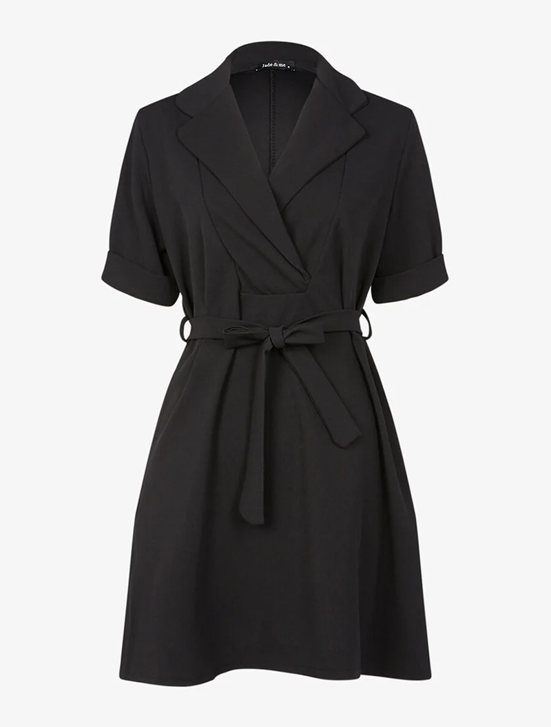 Robe coupe trapèze fluide - Noir