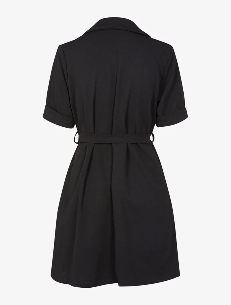 Robe coupe trapèze fluide - Noir