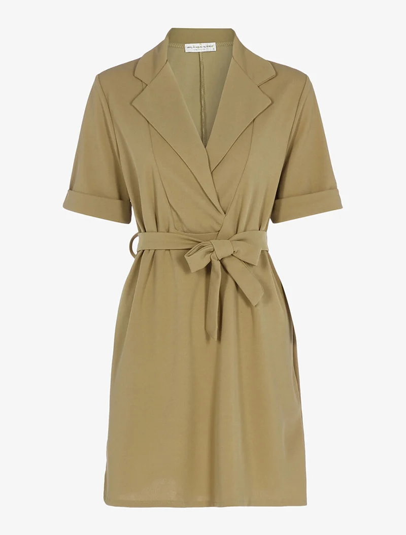 Robe coupe trapèze fluide - Camel