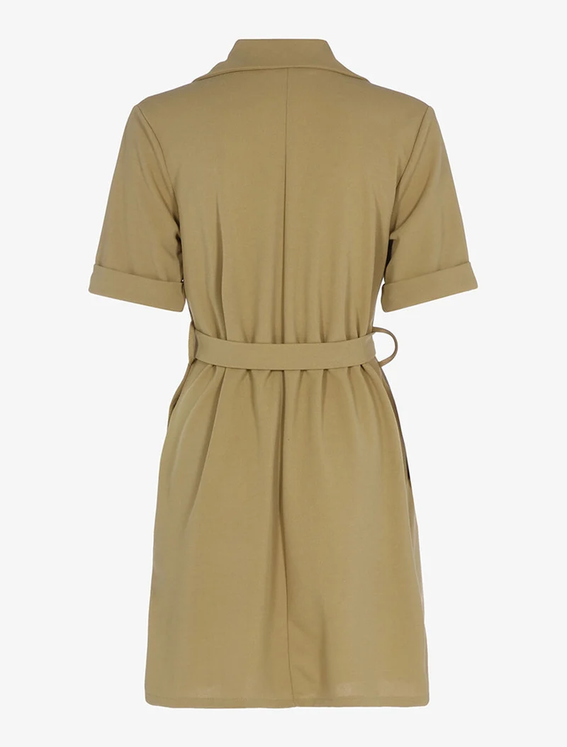 Robe coupe trapèze fluide - Camel