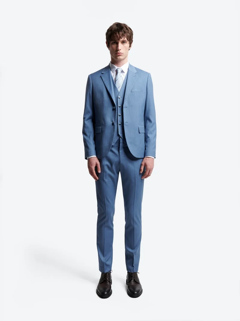 Veste de costume slim à rayures