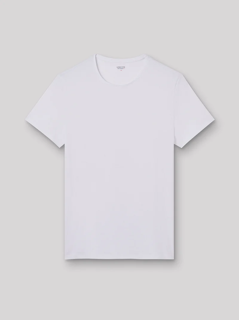 T-shirt col rond en coton Supima®