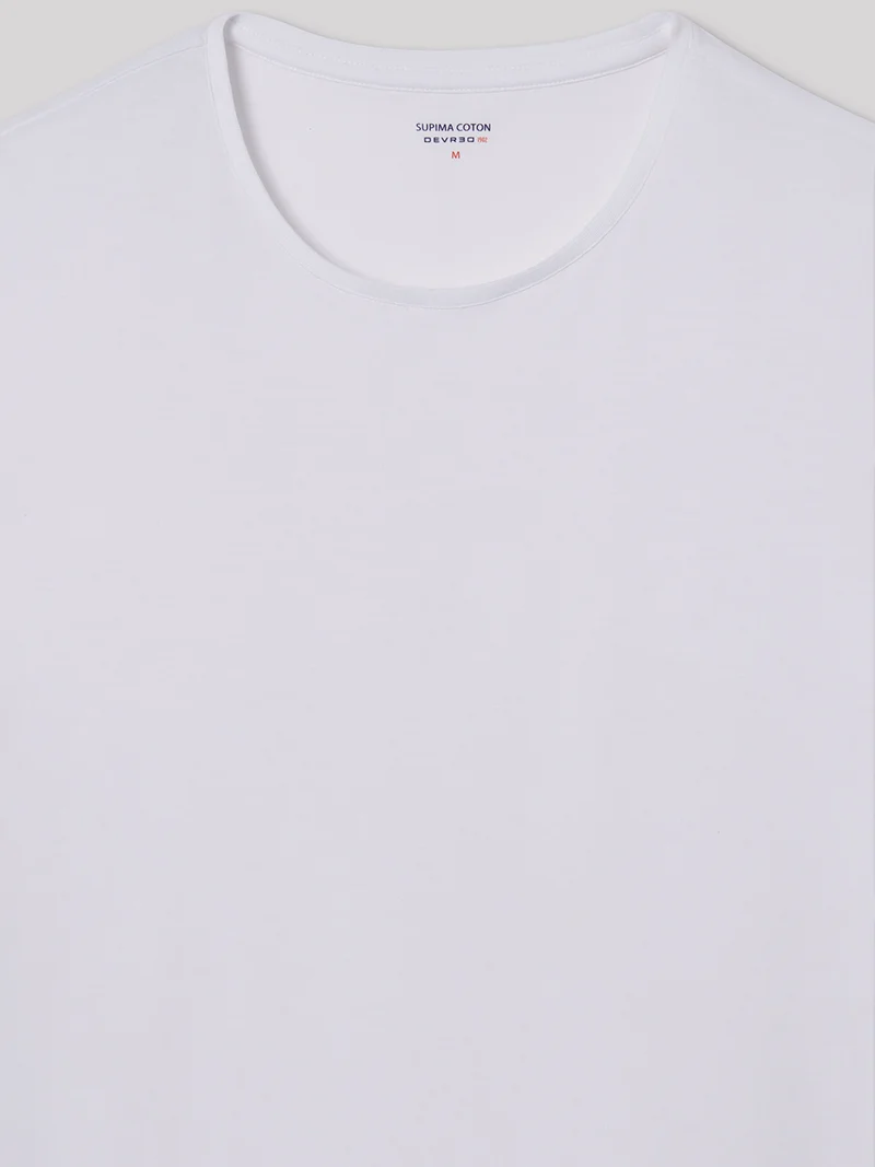 T-shirt col rond en coton Supima®