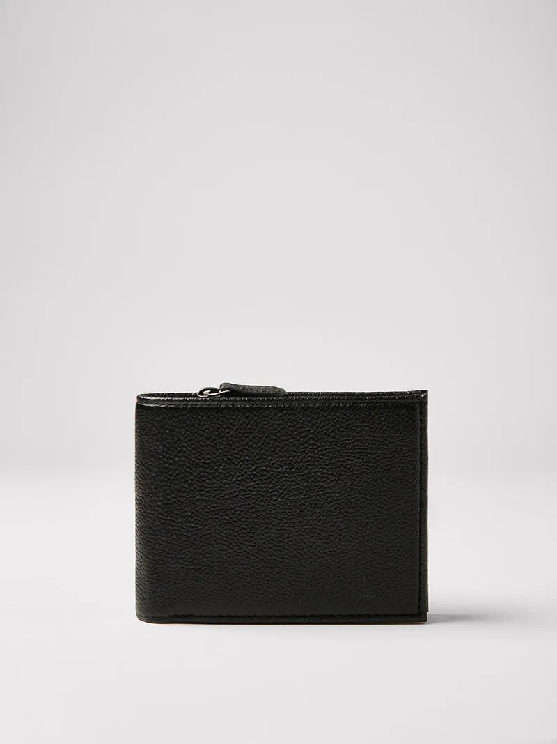 Portefeuille en cuir grainé