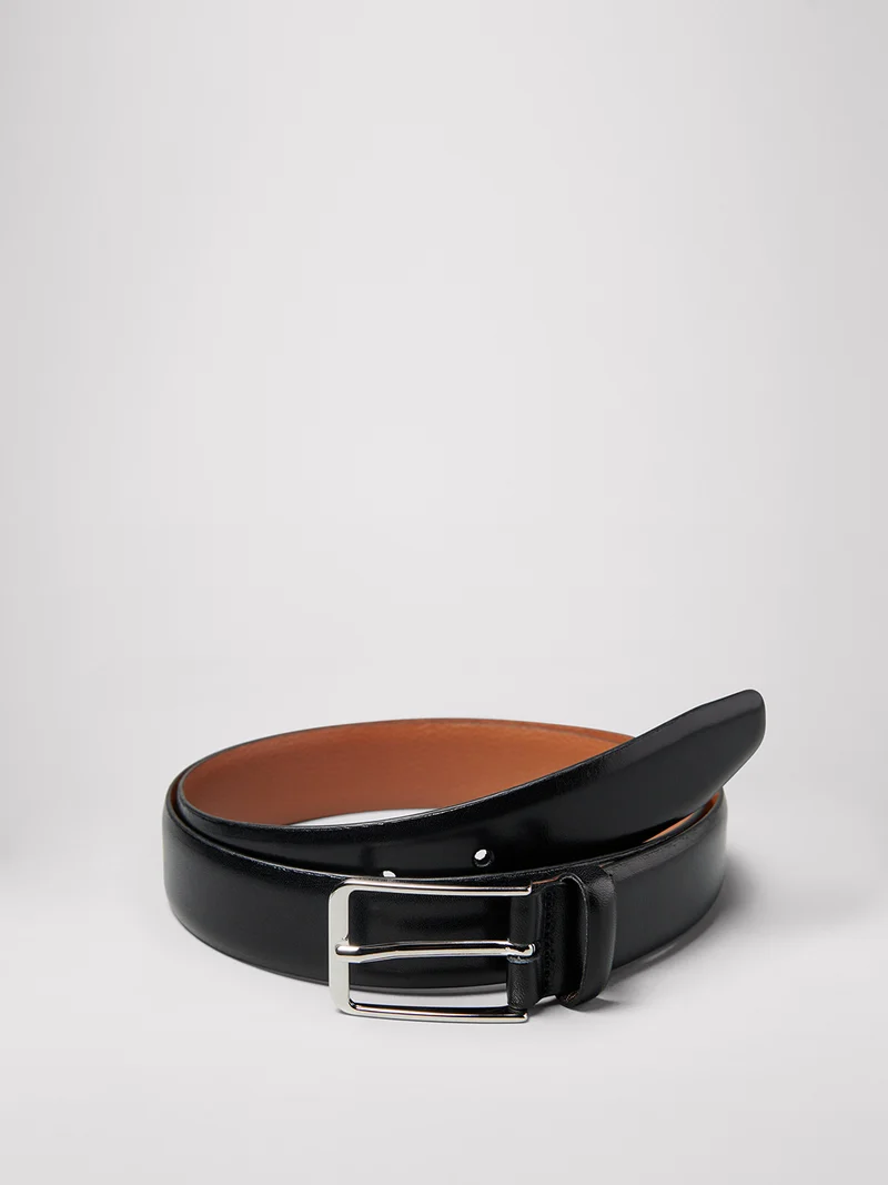 Ceinture fine en cuir lisse