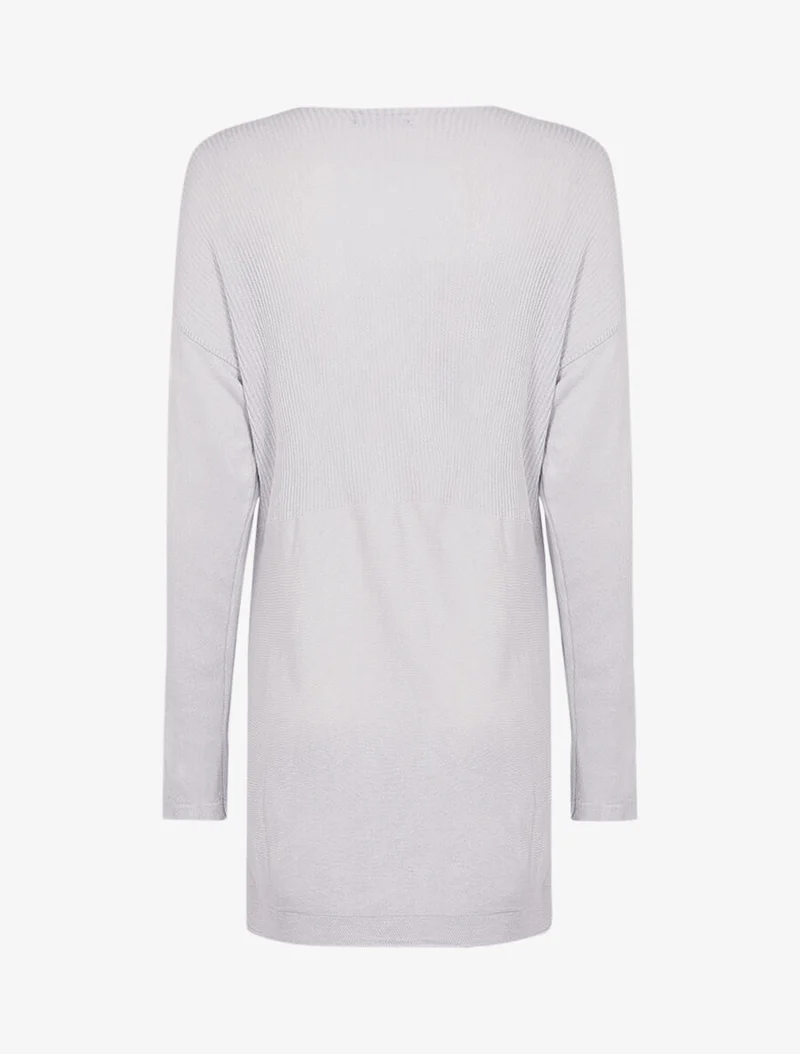 Robe pull à grandes poches - Gris clair