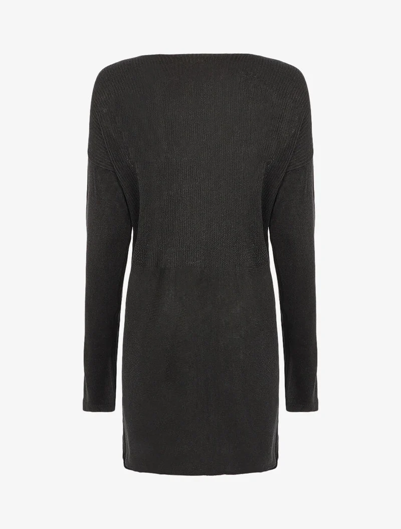 Robe pull à grandes poches - Noir