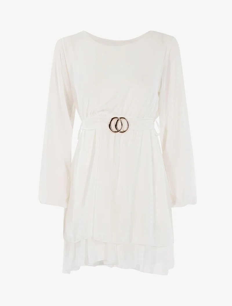 Robe patineuse courte - Blanc