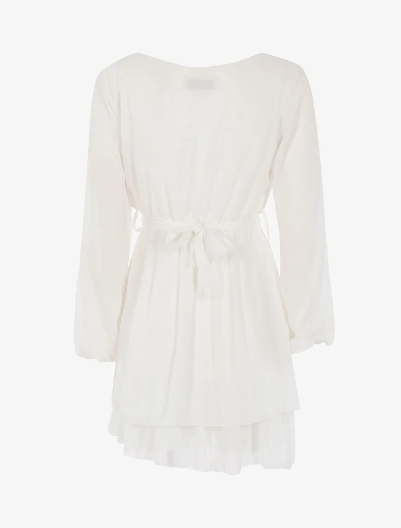 Robe patineuse courte - Blanc