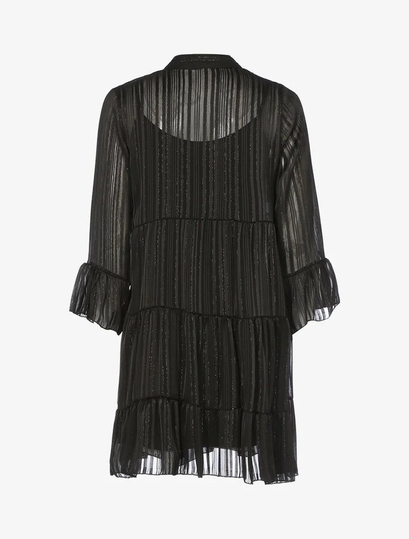 Robe trapèze volantée - Noir