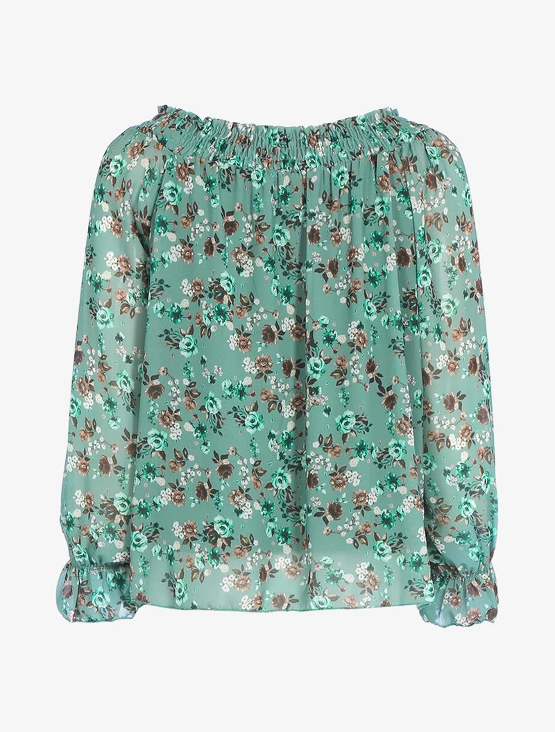 Top à imprimé fleuri - Vert