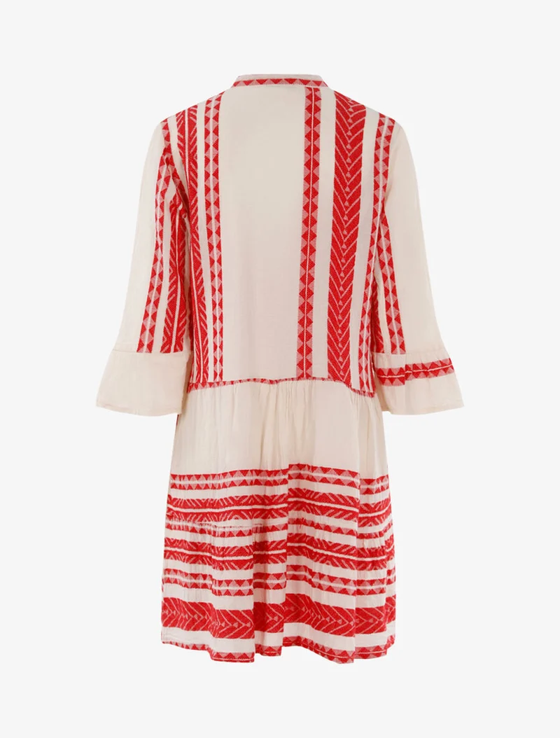 Robe bohème à imprimés - Rouge