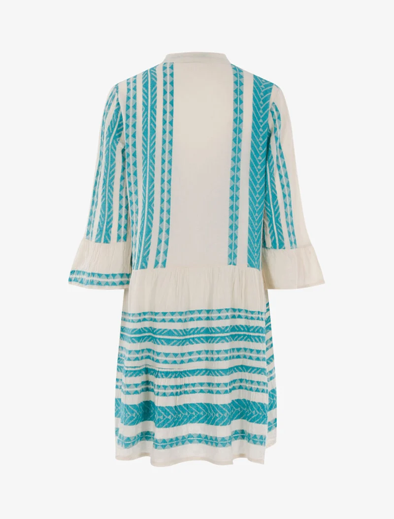 Robe bohème à imprimés - Turquoise