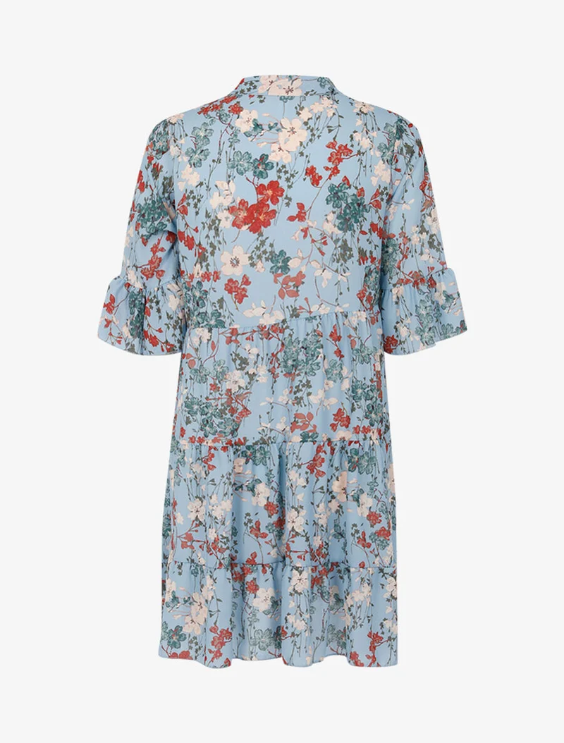 Robe ample coupe droite imprimé - Bleu ciel