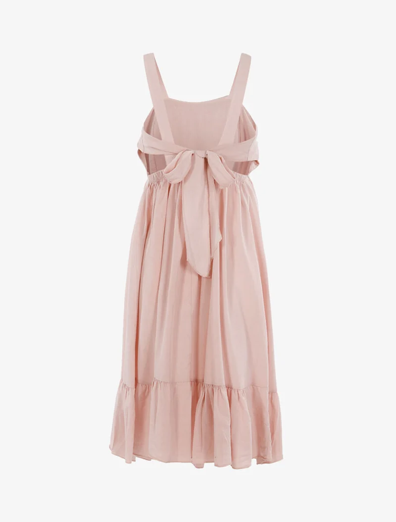 Robe à bord volanté - Rose