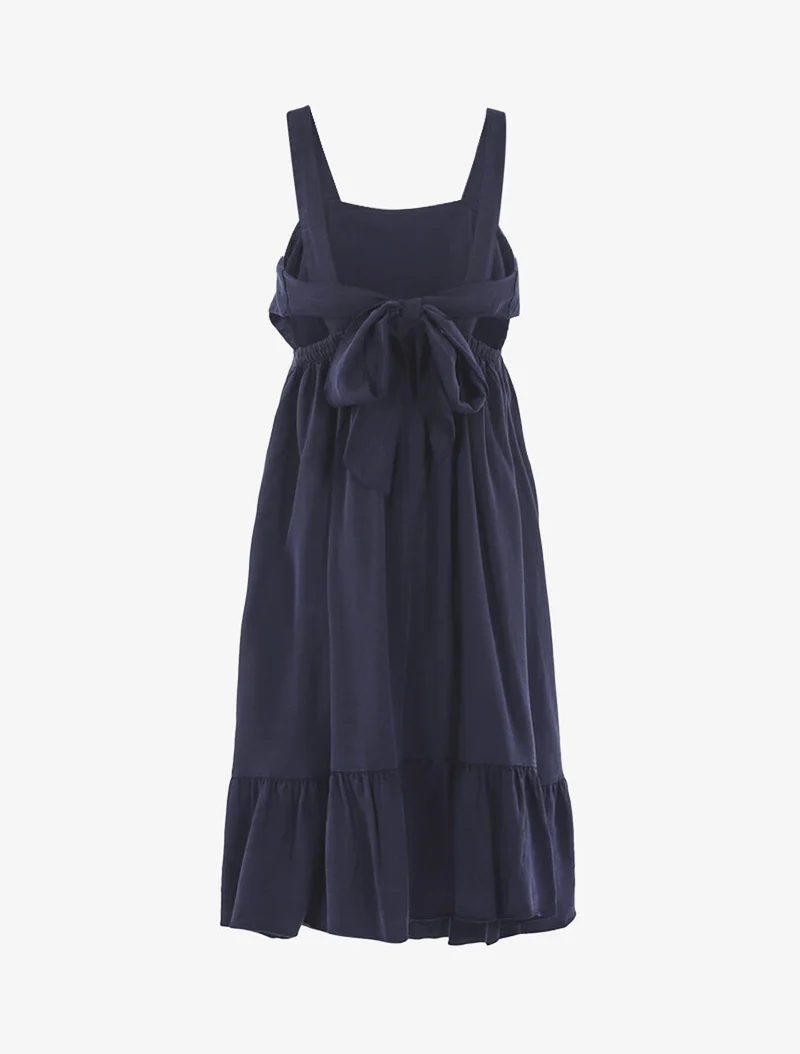 Robe à bord volanté - Marine