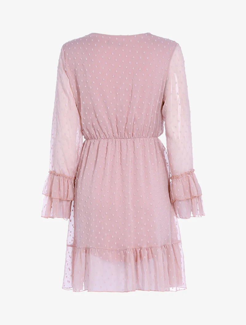 Robe fluide mouchetée - Rose