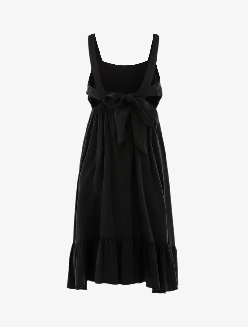 Robe à bord volanté - Noir