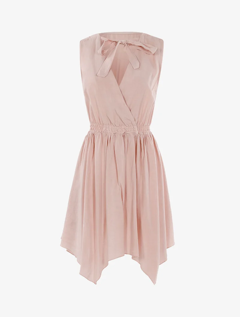Robe à dos cache-coeur - Rose