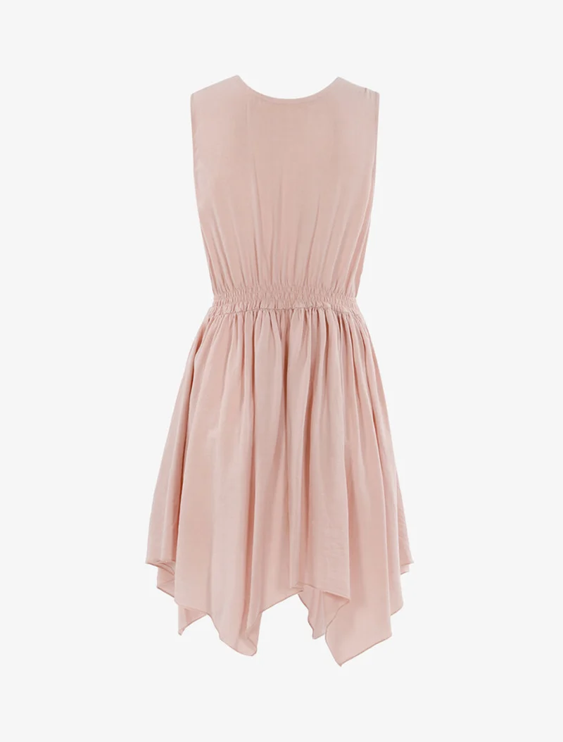 Robe à dos cache-coeur - Rose