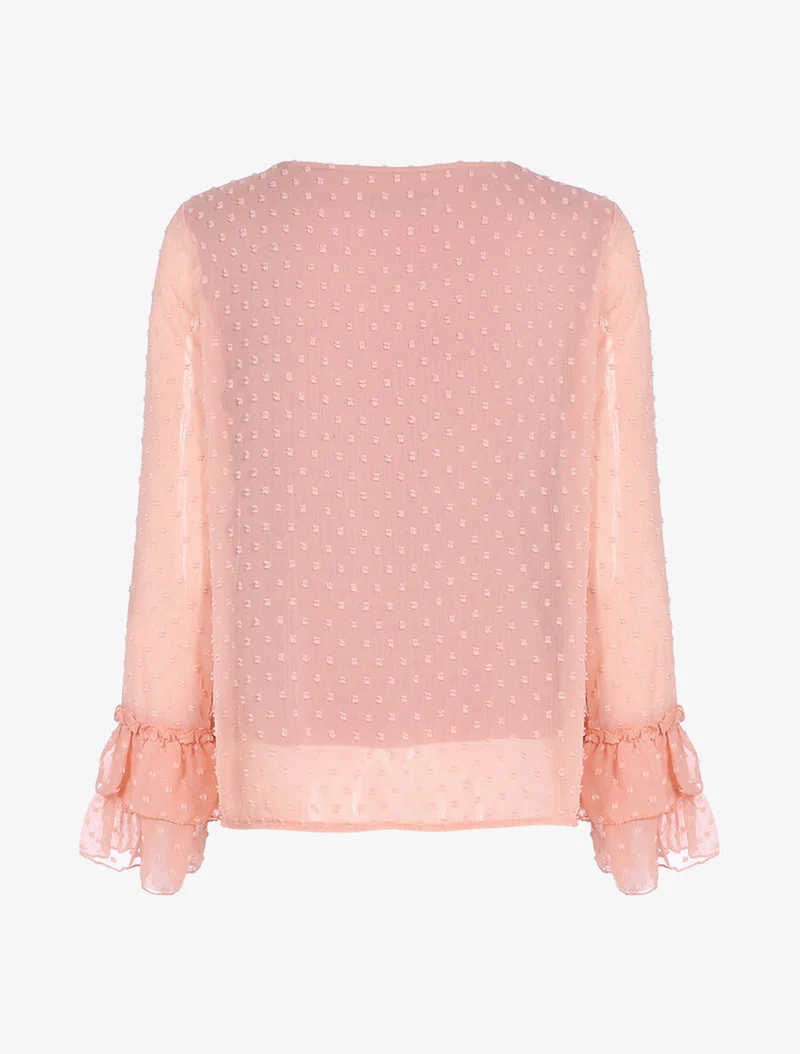 Blouse fluide mouchetée - Rose