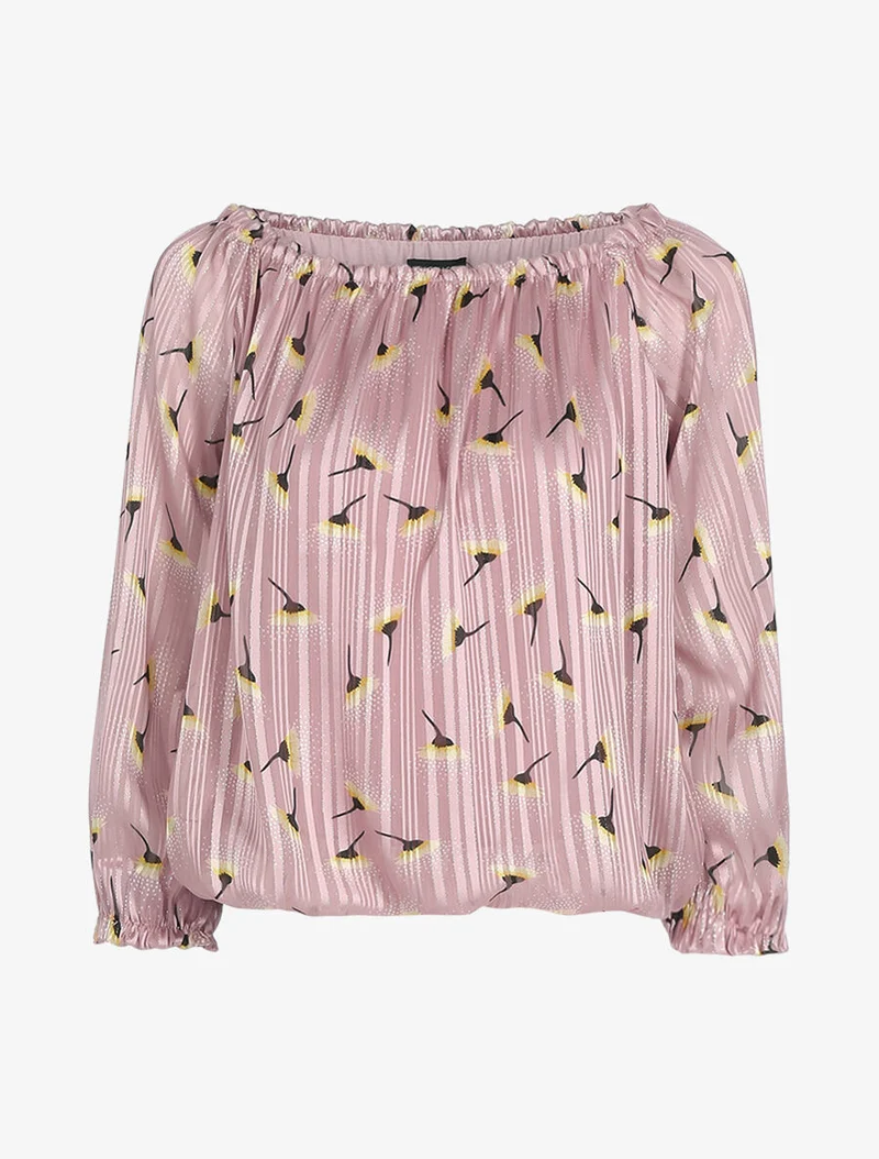 Blouse à imprimé pissenlits - Rose