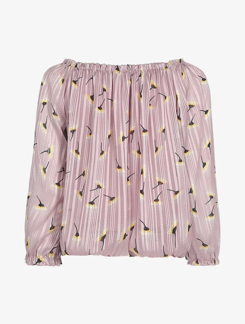 Blouse à imprimé pissenlits - Rose
